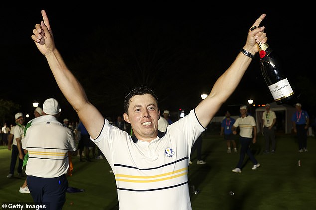 Matt Fitzpatrick also looked on cloud nine after playing his part in a Ryder Cup win for the ages