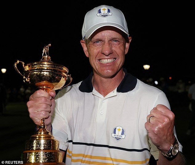 Europe captain Luke Donald, seen here celebrating their win, defended the rule on Sunday