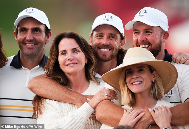 Fleetwood and his wife Clare (second left) had been the subject of vile taunts on Friday