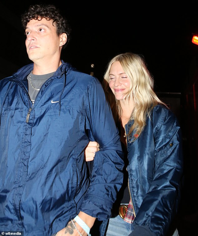 Poppy was joined by her partner Archie Keswick at the party