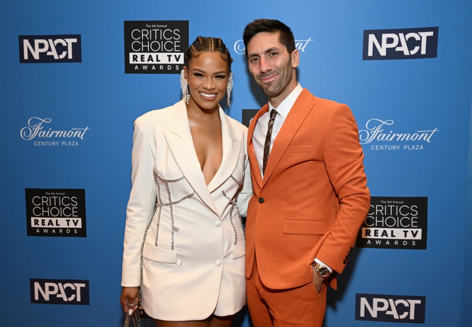 Kamie Crawford and Nev Schulman attending the 4th Annual Critics Choice Real TV Awards.
