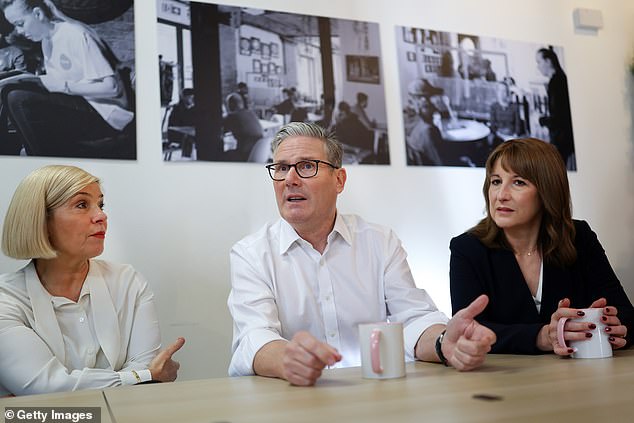 Keir Starmer (pictured on a visit with Ms Reeves in Liverpool) sparked concern about VAT yesterday after seeming to choose his words carefully during a BBC interview