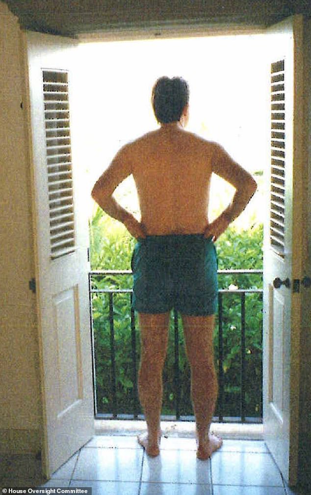 Lord Mandelson's message featured photos of himself, with one of him talking to Epstein while wearing a bathrobe and another of him wearing swimming shorts