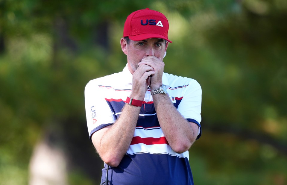 United States captain Keegan Bradley during the Sunday singles matches on day three of the 2025 Ryder Cup at the Bethpage Black Course, Farmingdale, New York. Picture date: Sunday September 28, 2025. PA Photo. Photo credit should read: Mike Egerton/PA Wire. RESTRICTIONS: Use subject to restrictions. Editorial use only, no commercial use without prior consent from rights holder.