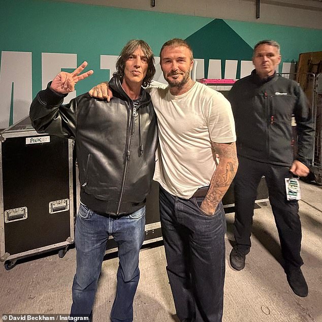 David also met The Verve frontman Richard Ashcroft backstage at the show