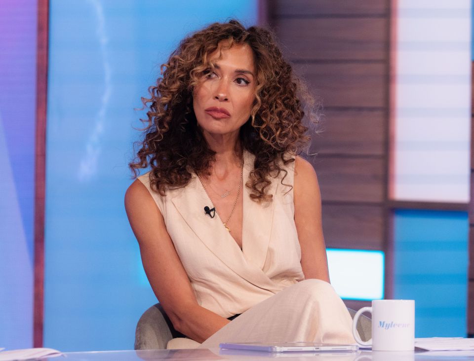 Myleene Klass appearing on the TV show 'Loose Women'.