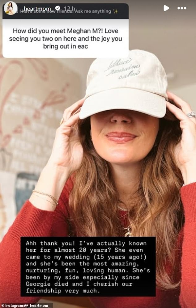 Kelly McKee Zajfen, who has been friends with the Duchess of Sussex for more than 20 years and lives close by in Montecito, California , was speaking in an Instagram Q&A session with her followers last night