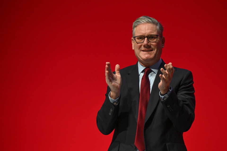 UK Prime Minister Keir Starmer applauding.