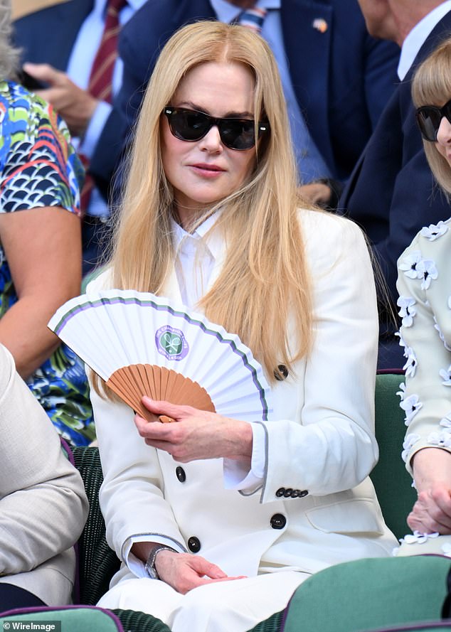 As the games got underway, Nicole appeared downcast as she kept her eyes on the court, hiding her eyes behind a pair of sunglasses