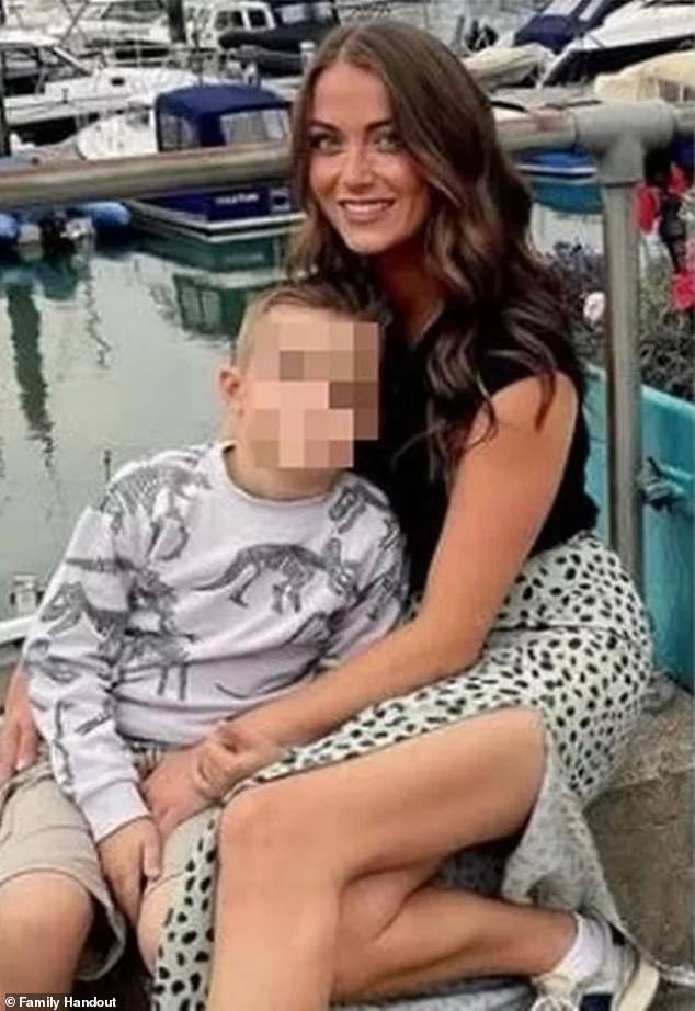 She left her son (pictured) with her boyfriend and told him that she was going to visit her mother, but she never arrived