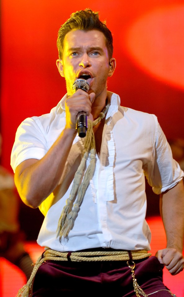 Stephen Gately of Boyzone performing at the MEN Arena.
