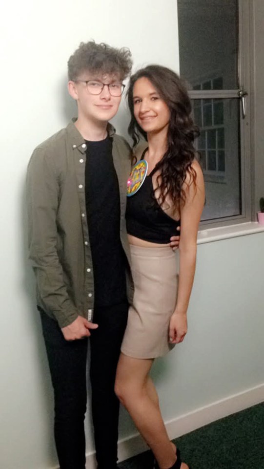 Laurence and Georgia pictured when they first met.