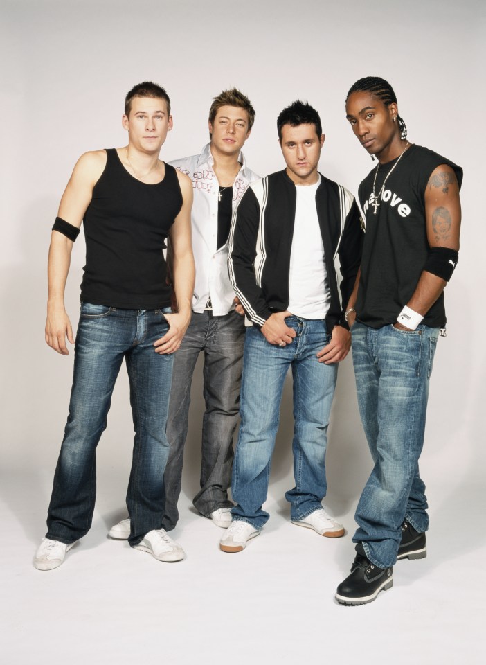 Photo of the British boy band Blue in 2003.