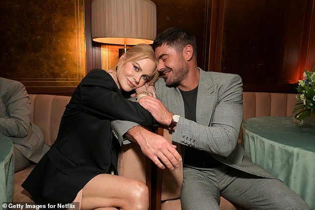 Kidman and Efron pictured at the world premiere after party for Netflix's 'A Family Affair' at Sunset Tower Hotel Hollywood in 2024