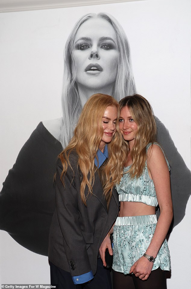 Kidman is seen with the couple's nepo baby daughter Sunday, 17, in January 2025