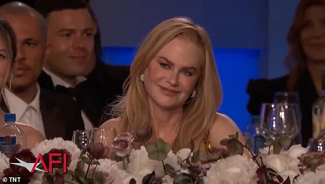 The Straight Line rocker said: '[I had] no idea what was going to happen to us. And if you want to see what love in action really looks like, give that a whirl. Nic pushed through every negative voice — I'm sure even some of her own — and she chose love, and here we are tonight, 18 years later'