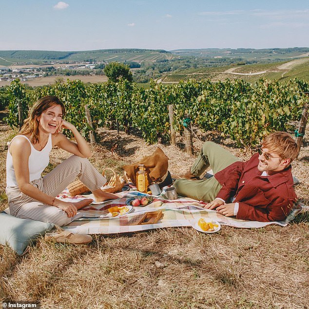 She also founded a luxury grape-based gin brand with her younger brother, Alex (pictured together), using some of the grapes from their father's French vineyard
