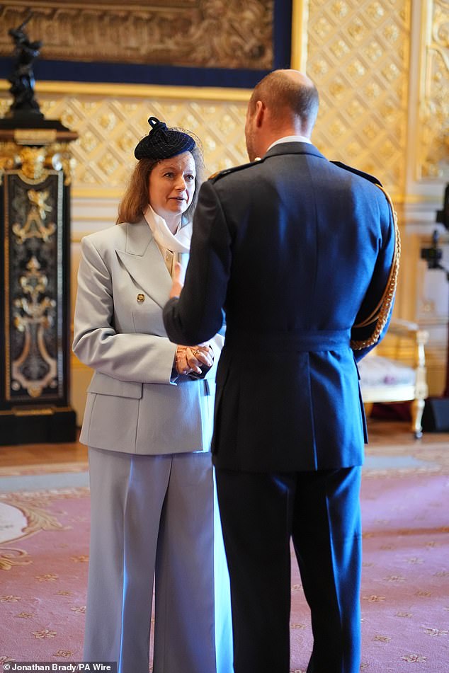 She looked honoured as she engaged with the royal