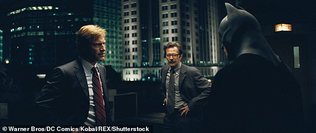 He also starred as Gotham City Police lieutenant Jim Gordon in The Dark Knight trilogy
