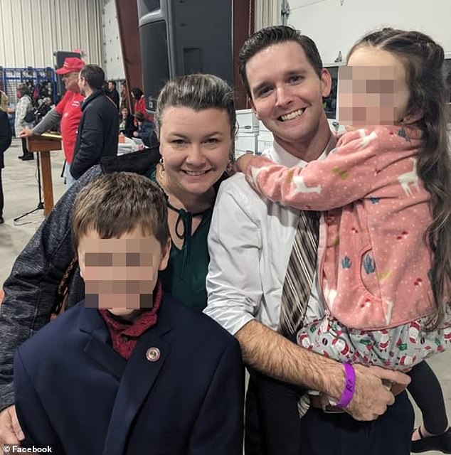 Vogler (right), who shares two young children with his wife, Blair Vogler (left), was the target of the alleged attack