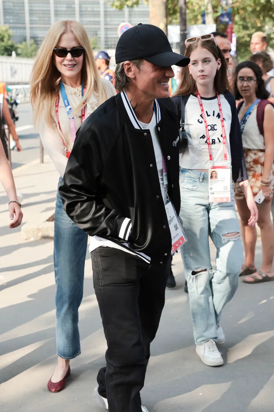 Nicole Kidman, Keith Urban, and their daughter Faith Kidman Urban attend the Artistic Gymnastics Women's Team Final at the Paris 2024 Olympic Games.