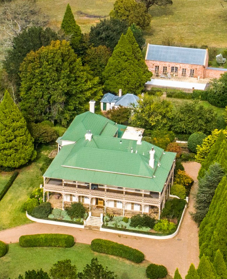 Aerial view of the Bunya Hill estate in the Southern Highlands.