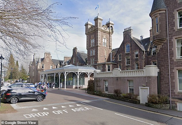 The incident took place at Crieff Hydro (pictured), a four-star hotel resort in Perthshire, Scotland