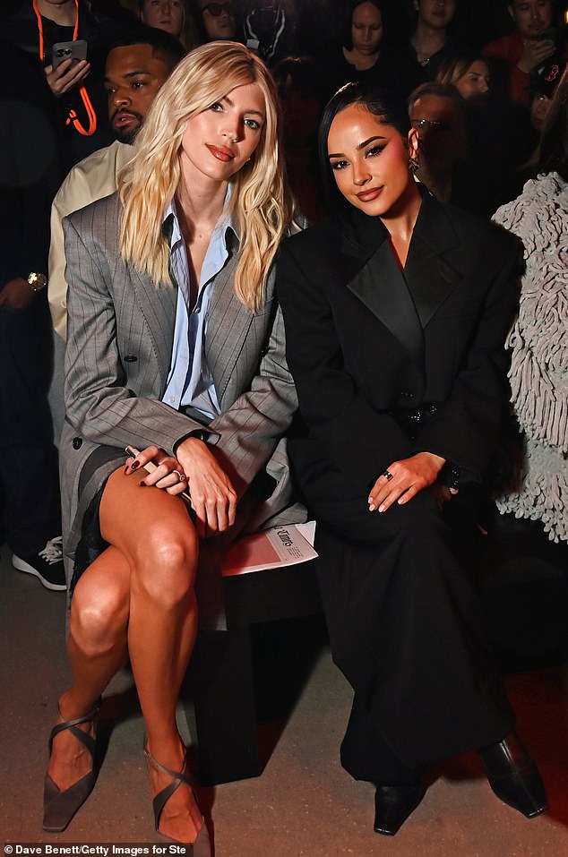 Devon was seated on the front row with Becky G for the show