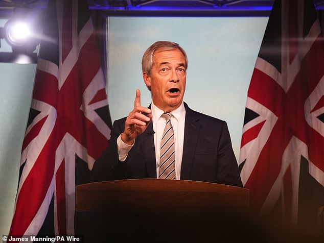 Mr Farage accused the PM of resorting to a ‘desperate last throw of the dice’ in his keynote speech in Liverpool because ‘the Government are incapable of beating us on our arguments’