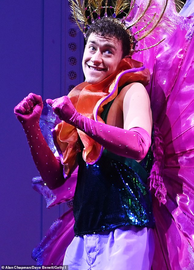 Olly Alexander pictured on stage at the Noel Coward Theatre