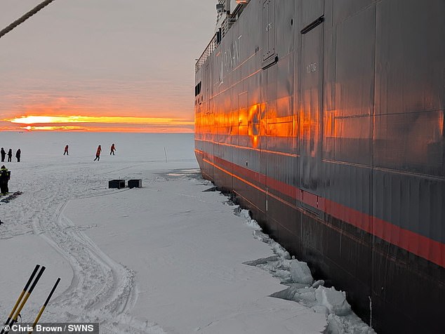 Pictured: The scenery as Chris Brown travelled to the Northern Pole of Inaccessibility