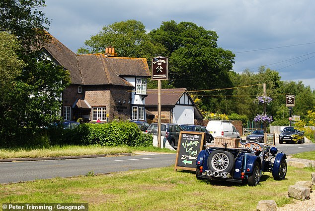 The quaint village of New Chapel (pictured) has become home to numerous traveller sites in recent weeks