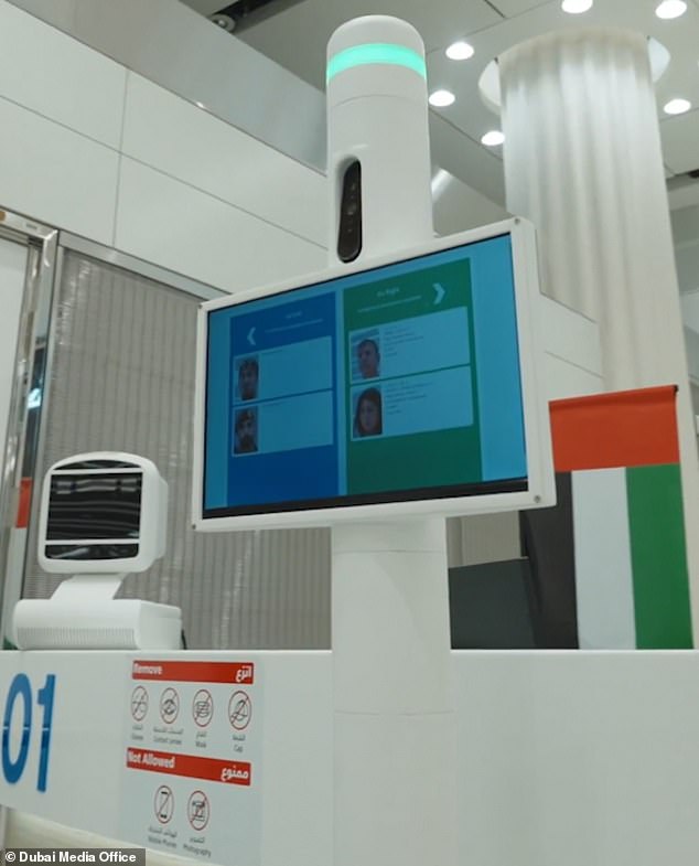 The change (pictured) slashes the time it takes to get through security to just six to 14 seconds