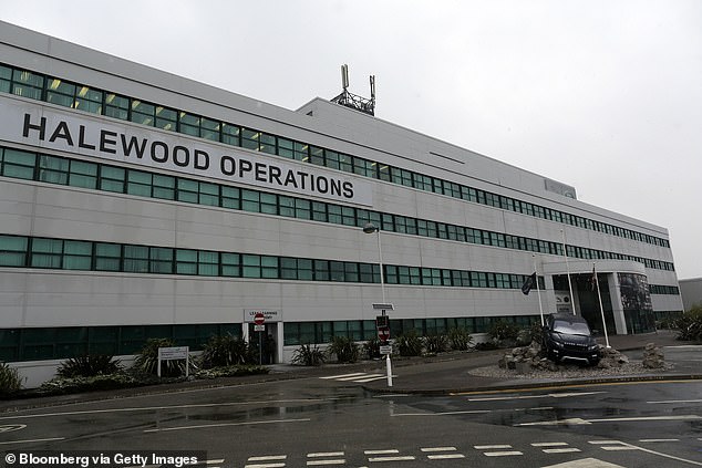 Similar attacks have also recently been launched against Jaguar Land Rover, as well as M&S and the Co-op, according to reports. (Pictured: Jaguar Land Rover's Halewood production plant near Liverpool)