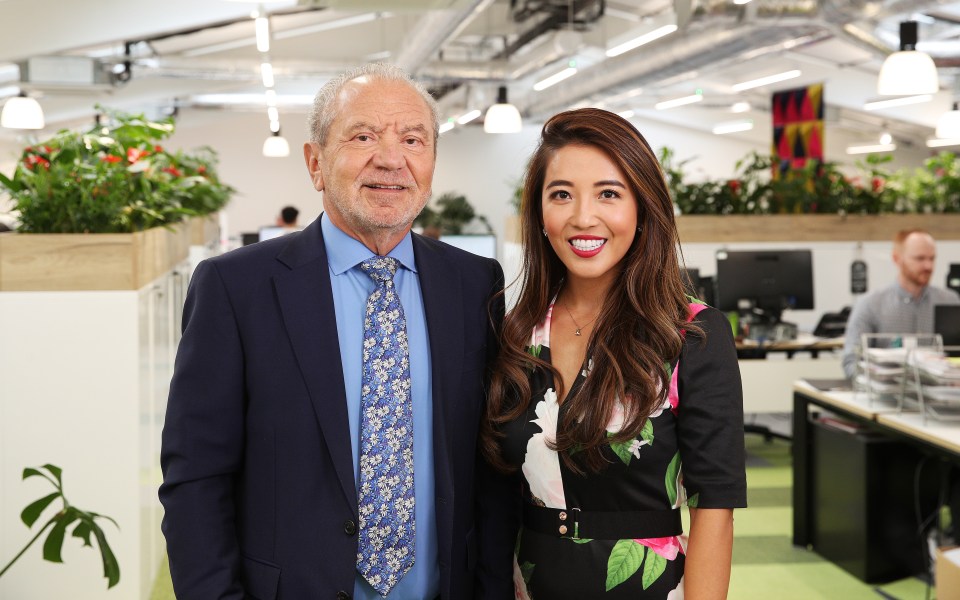 Lord Sugar with Susie Ma at Tropic's new Croydon headquarters.