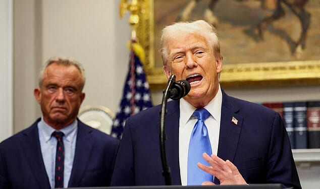 At a press briefing, Donald Trump and Robert F Kennedy, Jr perpetuated the false claim that groups like the Amish avoid autism by shunning vaccines and modern medicine, with Trump specifically citing the community as an example