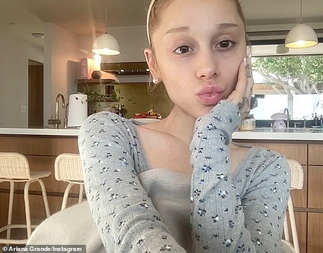 Ariana Grande made a rare political statement on Sunday to her captive, combined 523.2M social media following (pictured September 14)