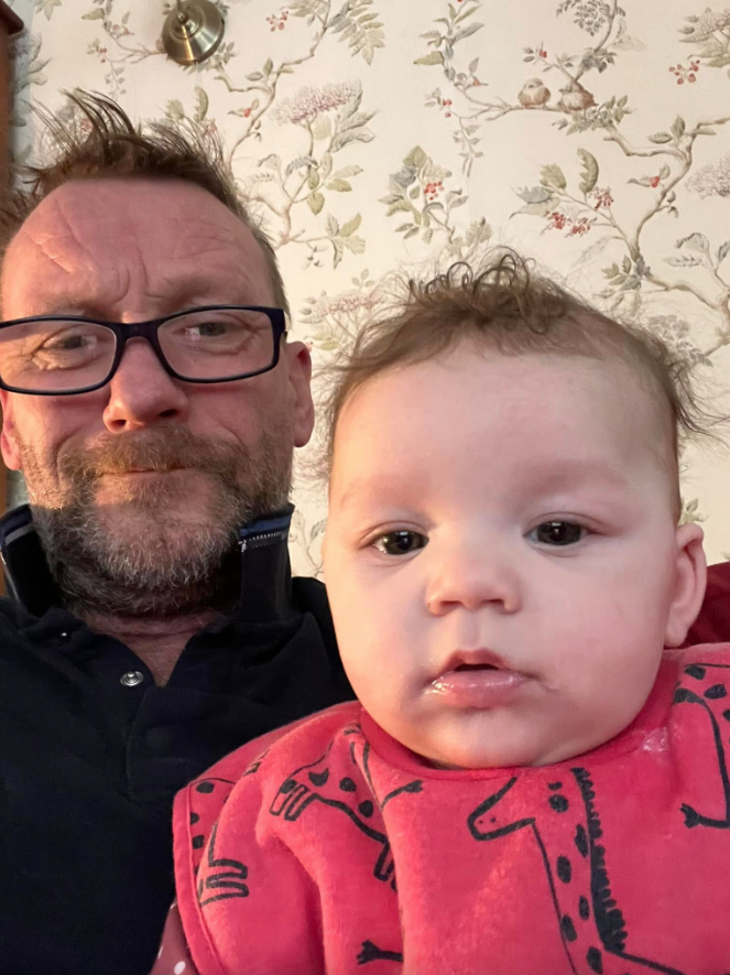 Photo of Peter Pile with his granddaughter Tilly-May Pile.