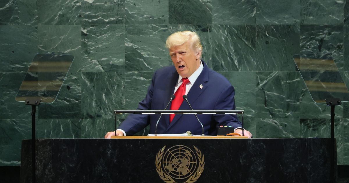 President Donald Trump speaks during the United Nations General Assembly at the United Nations headquarters on Sept. 23, 2025, in New York City.