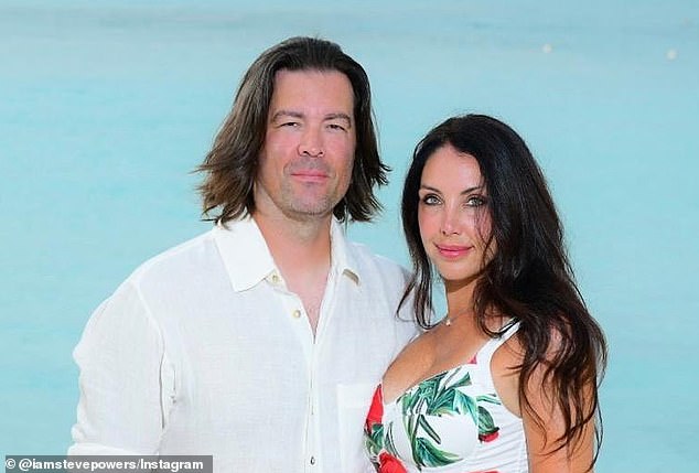 Powers (pictured with husband Steve) was regularly kept in the loop about her boss' escapades, prosecutors claim