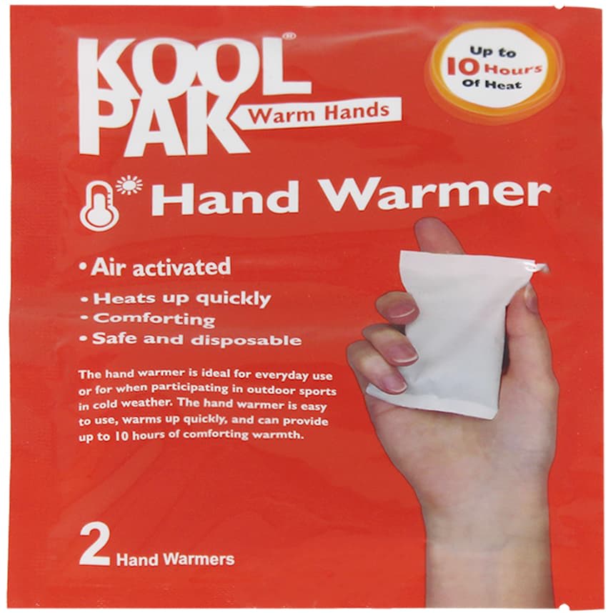 Package of two Kool Pak air-activated hand warmers.