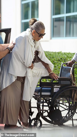 Now 85, the star tends to keep a lower profile and uses a wheelchair to get around, exclusive Daily Mail photos show
