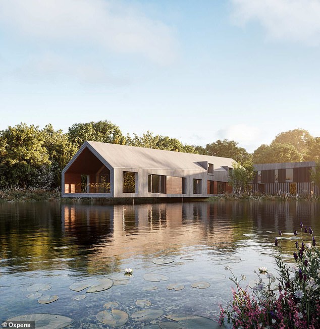 Designs show how the couple are hoping to build a mansion with seven bedrooms and nine bathrooms overlooking a lake in the sleepy Oxfordshire hotspot