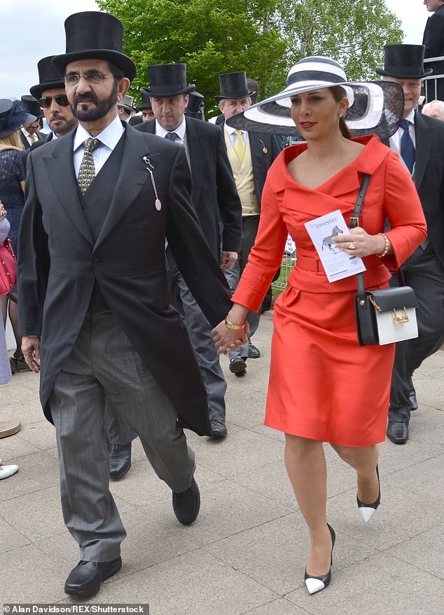 Crown Prince of Dubai Sheikh Mohammed bin Rashid al-Maktoum (pictured left) with Princess Haya Bint Al Hussein
