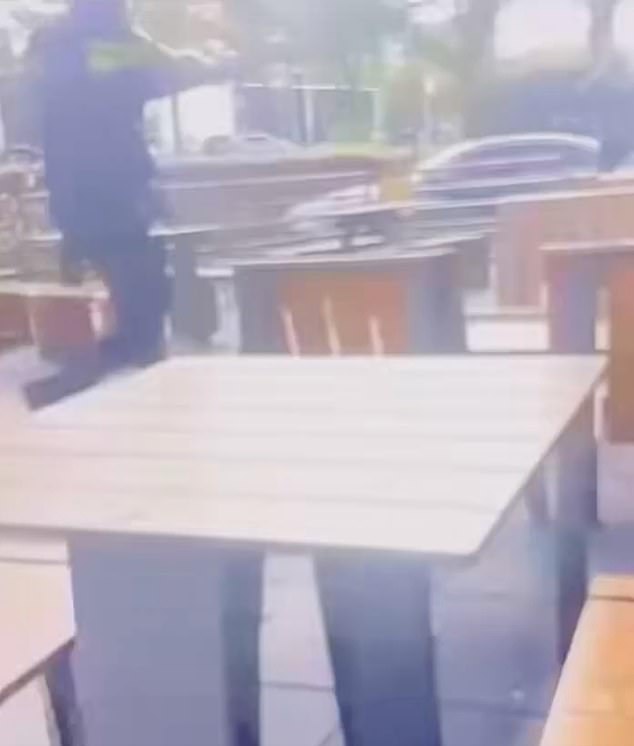 Footage circulating online purported to show the moment of the shooting on Sunday