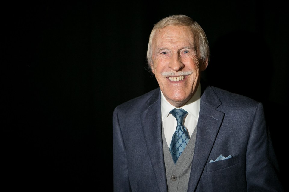 Entertainer Sir Bruce Forsyth smiles.
