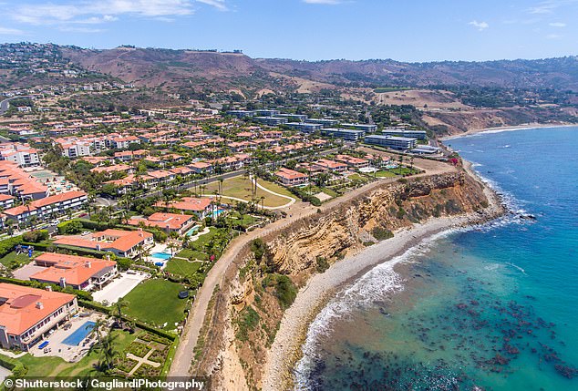 An aerial view of Rancho Palos Verdes is seen here, slide activity has hit the city hard in recent years
