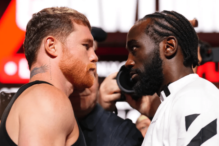 Two boxers facing each other.