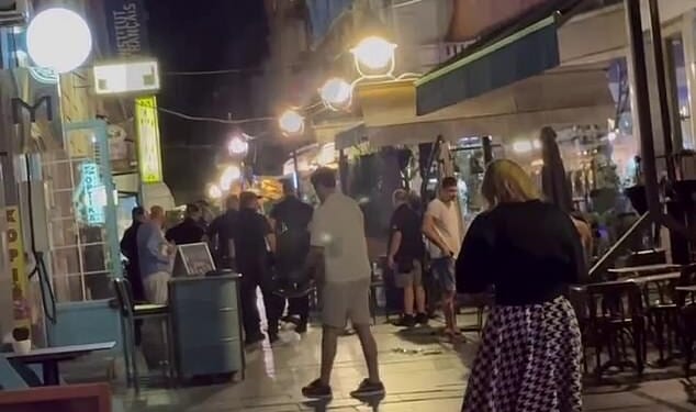 A Celtic supporter has been hospitalised after being targeted by hooligans in Belgrade. The incident was captured on video