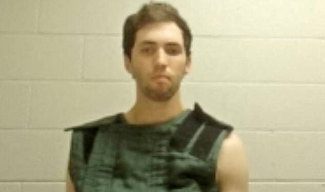 Tyler Robinson, 24, appeared in court on Monday but was not seen. He is pictured during his first court appearance earlier this month